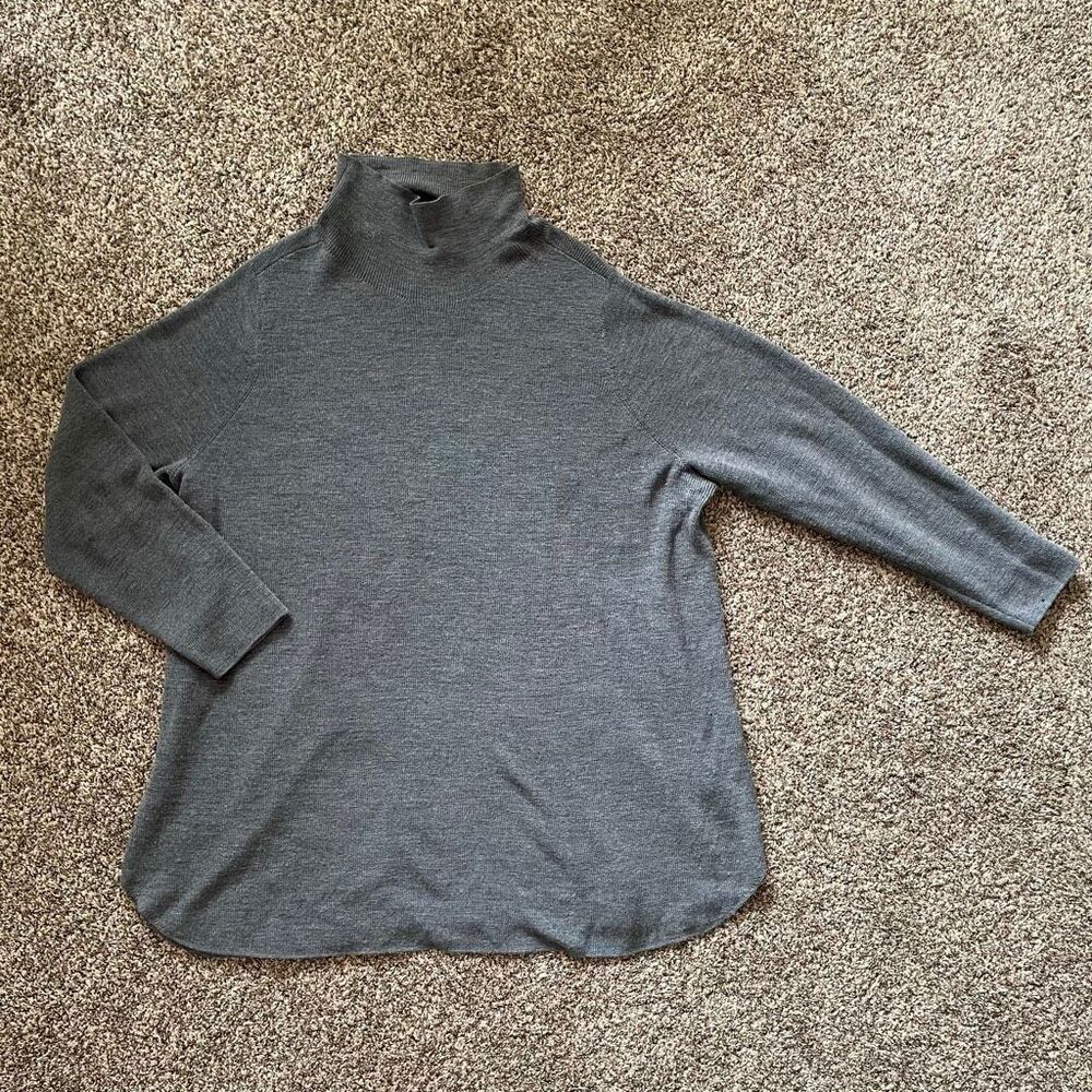 Eileen Fisher 3X grey merino wool sweater